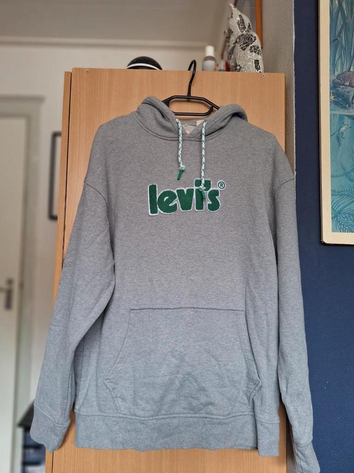 Levi's Hoodie trui - Maat S - Grijs, Kleding | Heren, Truien en Vesten, Zo goed als nieuw, Maat 46 (S) of kleiner, Grijs, Ophalen of Verzenden