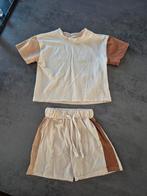 Luchtig setje set korte broek shirt korte mouwen beige bruin, Ophalen of Verzenden, Zo goed als nieuw, Meisje, Setje
