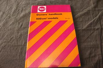BSA 500cc models B50SS B50T B50MX 1971 motorcycle handbook beschikbaar voor biedingen