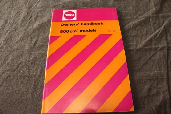 BSA 500cc models B50SS B50T B50MX 1971 motorcycle handbook, Motoren, Handleidingen en Instructieboekjes, Overige merken, Ophalen of Verzenden