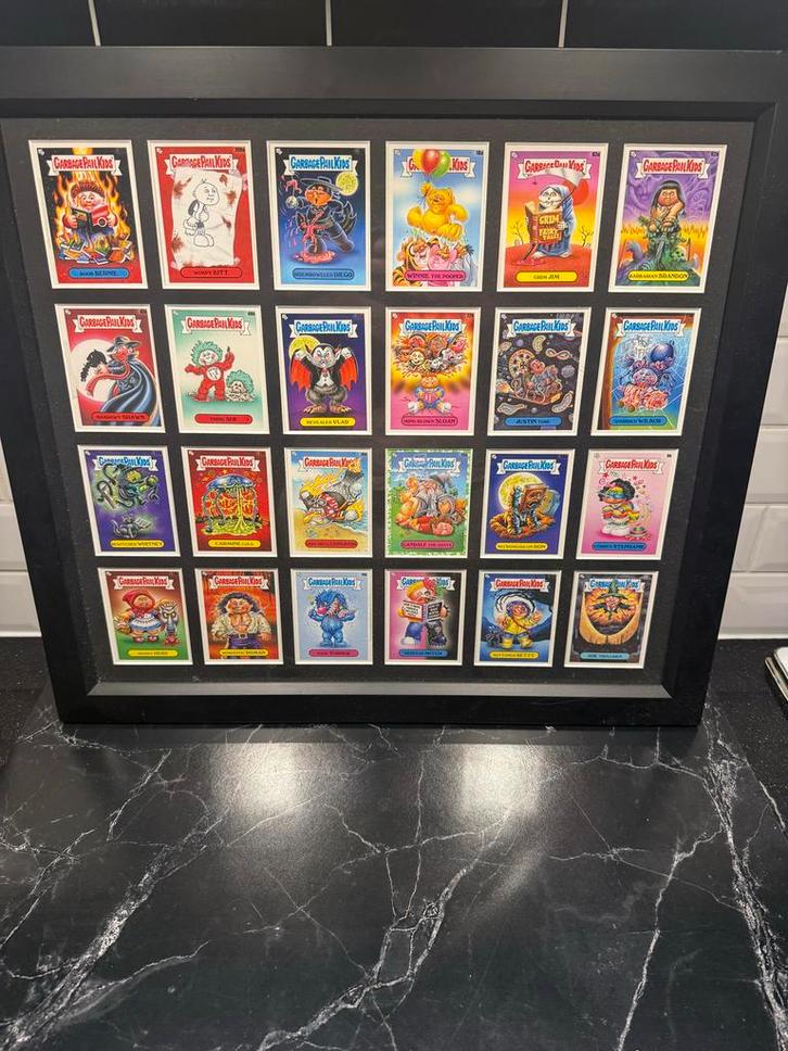 Garbage Pail Kids plaatjes met lijst, Verzamelen, Speelgoed, Gebruikt, Ophalen of Verzenden