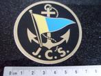 folie sticker jcs logo anker vlag wimpel j.c.s., Verzenden, Zo goed als nieuw, Bedrijf of Vereniging