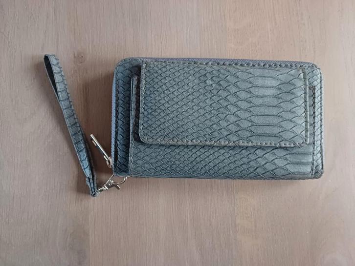 Grote portemonnee, Sieraden, Tassen en Uiterlijk, Portemonnees, Zo goed als nieuw, Grijs, Ophalen of Verzenden