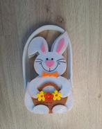 Schattig paasmandje paastasje van vilt paashaas mandje pasen, Ophalen of Verzenden, Zo goed als nieuw