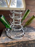 Brocante oud Frans flessenrek van zink, Antiek en Kunst, Ophalen