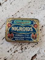 Retro: oud Nigroids keelpastilles blikje blik, Ophalen of Verzenden, Gebruikt, Overige, Overige merken
