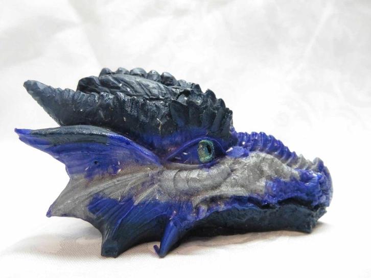 orgoniet draak/ Drakenschedel "cosmic", Verzamelen, Mineralen en Fossielen, Ophalen of Verzenden