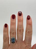 C305 Prachtige zilveren ring topaas maat 17,75, Ophalen of Verzenden, Zilver, Ring, Met edelsteen