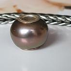 Zwarte parel Van Trollbeads  nr 2, Sieraden, Tassen en Uiterlijk, Bedels, Zo goed als nieuw, Trollbeads, 1 bedel, Edelsteen