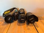 Nikon D5300, met drie lenzen en oplader in goede staat, Audio, Tv en Foto, Fotocamera's Digitaal, Ophalen, Gebruikt, Spiegelreflex
