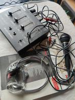 Phonic mixer, microfoon, Golden Technica & Trust headset, Muziek en Instrumenten, Mengpanelen, Ophalen of Verzenden, Gebruikt