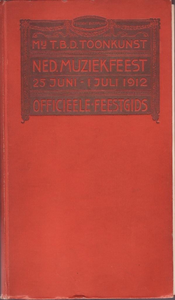 Feestgids Toonkunst Mengelberg 1912, Ophalen of Verzenden, Gelezen, Artiest