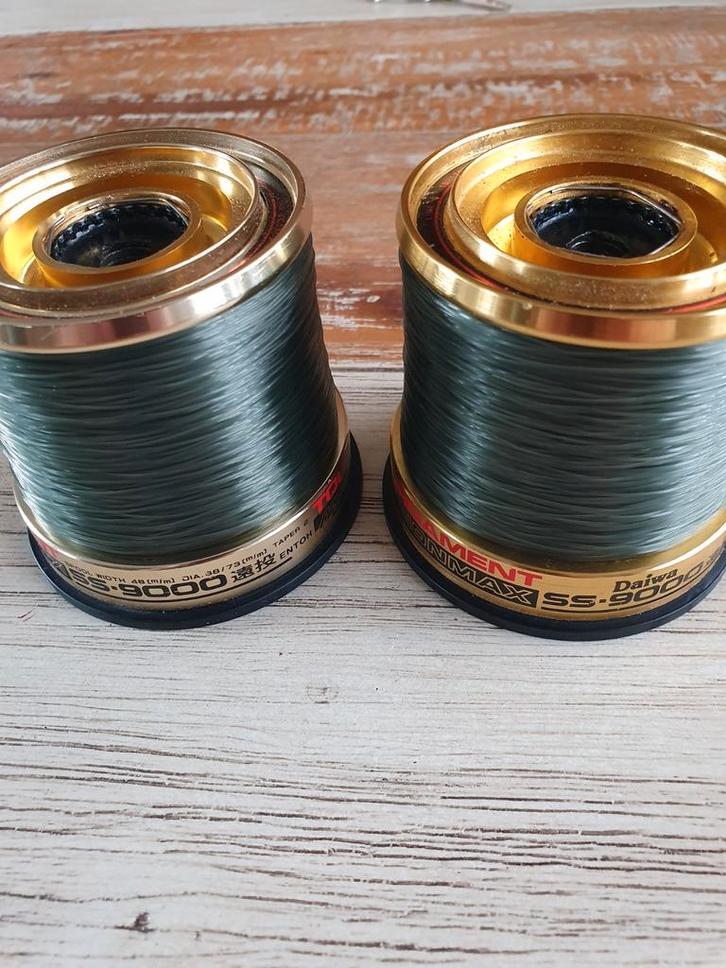 **2 daiwa millionmax ss9000 spoelen **, Watersport en Boten, Hengelsport | Karpervissen, Gebruikt, Molen, Ophalen of Verzenden