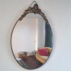 Ovale Art Nouveau Spiegel met Messing Montuur, Huis en Inrichting, Woonaccessoires | Spiegels, Ophalen of Verzenden