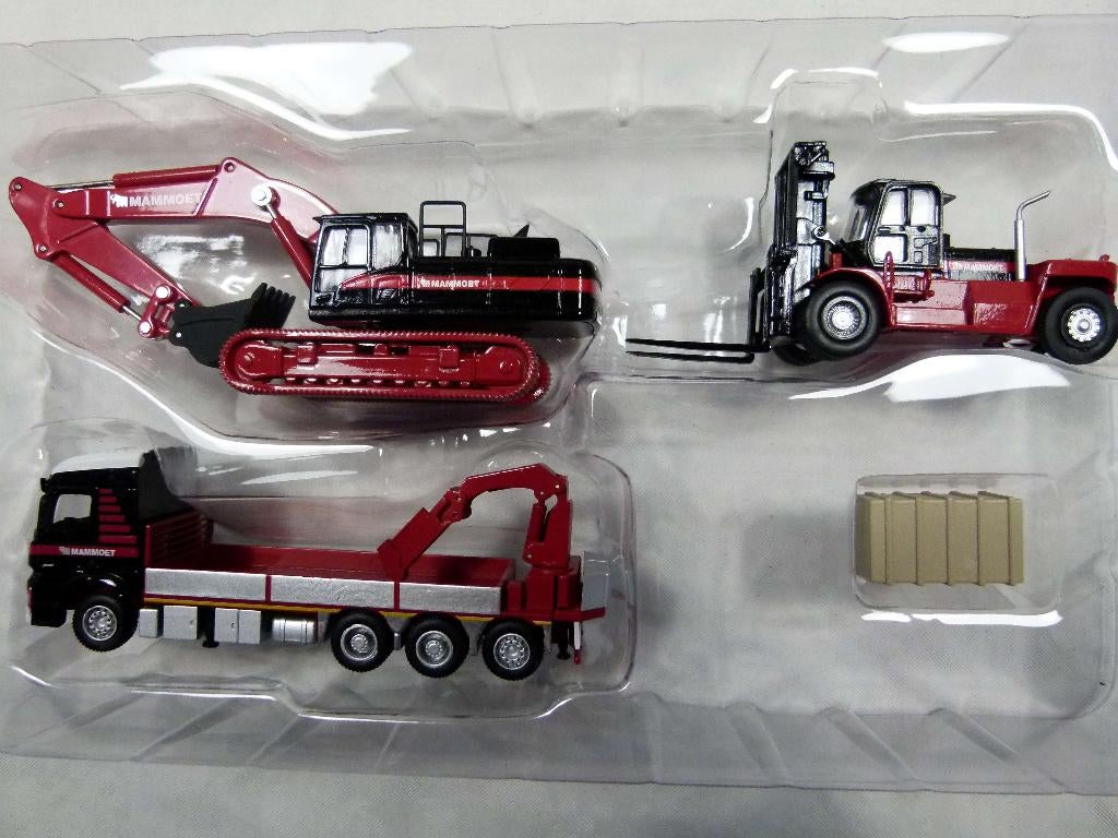 Mammoet Constrution set Kraanwagen Heftruck en Rupskraan, Hobby en Vrije tijd, Modelauto's | 1:87, Ophalen of Verzenden, Nieuw
