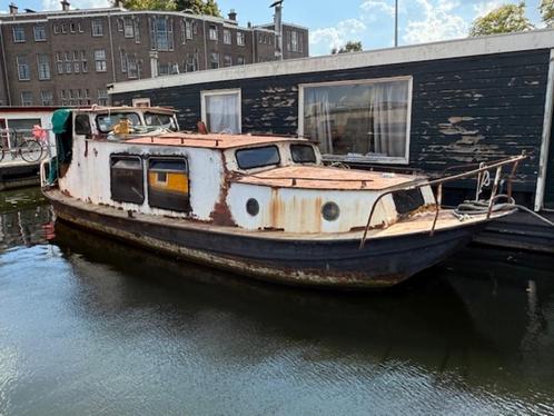 Amsterdamse kolenschuit, Watersport en Boten, Motorboten en Motorjachten, Gebruikt, Staal, 9 tot 12 meter, Ophalen