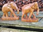schitterende set handgemaakte houten olifanten beelden, Ophalen of Verzenden