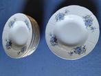 9 borden Thun servies vergeet mij nietjes met gouden randje, Ophalen, Zo goed als nieuw, Bord(en), Overige stijlen
