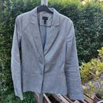 Lichtblauw linnen blazer/jasje Long Tall Sally, Ophalen of Verzenden, Zo goed als nieuw, Maat 38/40 (M), Blauw