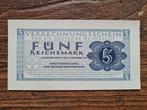 Biljet 5 Reichsmark Duitse Wehrmacht Tweede Wereldoorlog, Ophalen of Verzenden, Duitsland, Overige typen