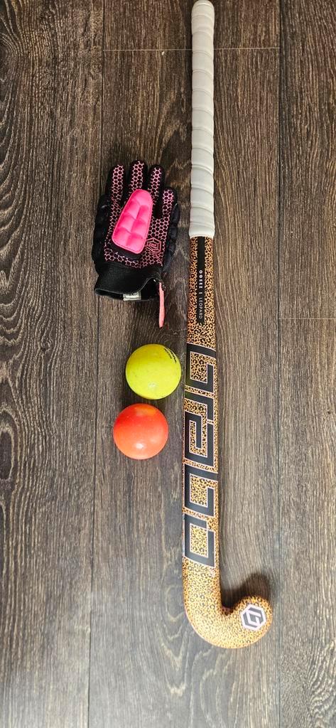 Zaalhockey set Leopard - Meisje 8-10 jaar, Sport en Fitness, Hockey, Gebruikt, Stick, Ophalen of Verzenden