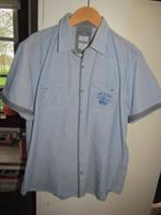 F1893 UNLOCKED mt 2XL overhemd blauw korte mouw borstzakjes, Kleding | Heren, Unlocked, Overige maten, Zo goed als nieuw, Verzenden