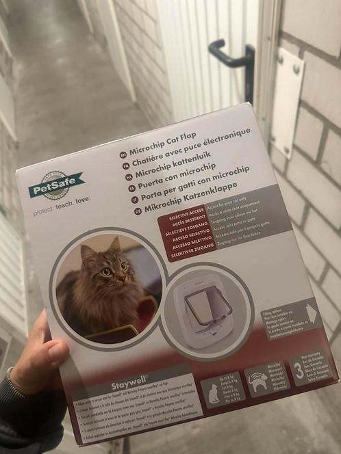 Microchip kattenluik, Doe-het-zelf en Verbouw, Deuren en Horren, Nieuw, 80 tot 100 cm, Ophalen