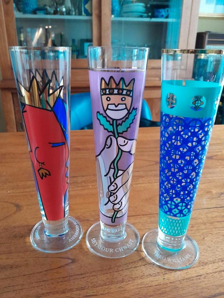 Ritzenhoff Design Glazen Set van 3, Antiek en Kunst, Antiek | Glas en Kristal, Ophalen of Verzenden