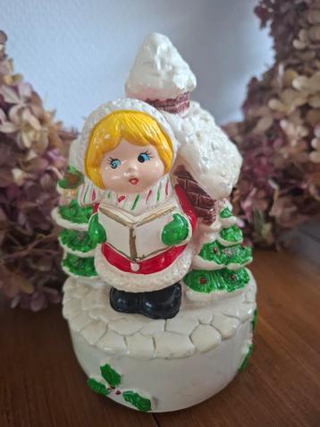 Vintage 70s Koormeisje Muziekdoos Kerst beschikbaar voor biedingen