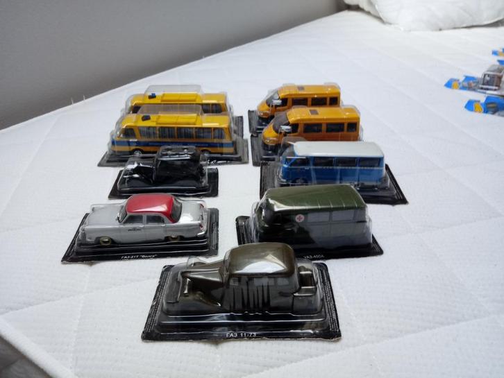 9x Russische voertuigen 1/43, Hobby en Vrije tijd, Modelauto's | 1:43, Nieuw, Auto, Overige merken, Ophalen