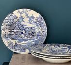 English Style set van 4 vintage diepe borden Hare & Hounds, Verzenden, Zo goed als nieuw, Overige stijlen, Bord(en)