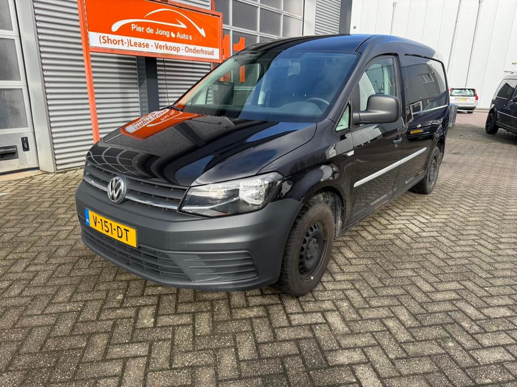 VW Caddy Maxi 2.0 TDI met BMT L2h1 102pk 2018, Auto's, Bestelauto's, Euro 6, 4 cilinders, Volkswagen, Zwart