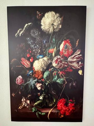 Bloemen/ stilleven schilderij op kunststofplaat beschikbaar voor biedingen