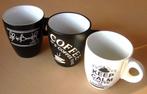 set van 3 koffiemokken diverse print, Overige typen, Ophalen of Verzenden, Zo goed als nieuw, Overige stijlen