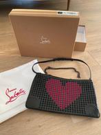 Christian Louboutin Loubiposh Clutch – Zwart/Fuchsia, Ophalen of Verzenden, Zo goed als nieuw, Zwart, Handtas