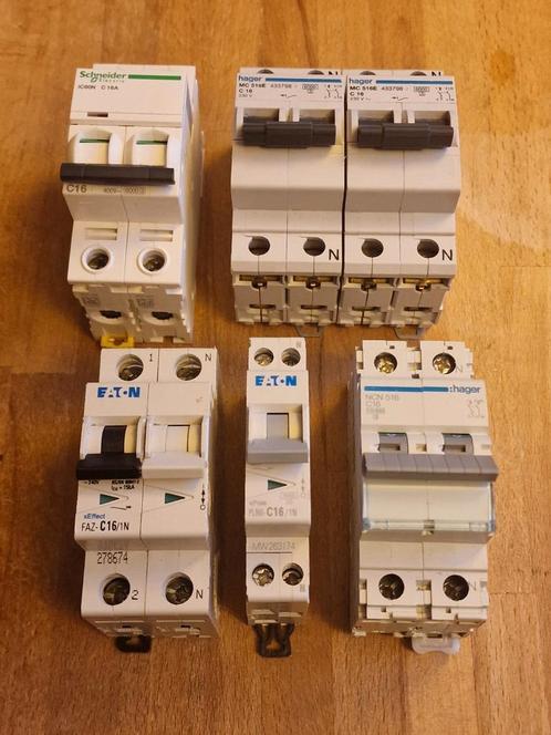 Diverse C16 automaten,  4st beschikbaar, Doe-het-zelf en Verbouw, Elektra en Kabels, Gebruikt, Overige typen, Verzenden