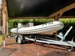 Novurania 400 DL RIB 50 pk Honda 4 takt en trailer Knott, Watersport en Boten, Gebruikt, Benzine, Minder dan 70 pk, Overige materialen