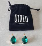 NIEUWE Otazu oorbellen - Lacrima Emerald - 24K verguld, Sieraden, Tassen en Uiterlijk, Oorbellen, Met kristal, Hangers, Nieuw