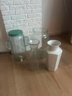 Vazen en Karaf Set, Ophalen, Gebruikt, Overige kleuren, Glas