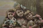 frankrijk 1912 drie meisjes met bloemen, Ophalen, Voor 1920, Gelopen, Overige thema's