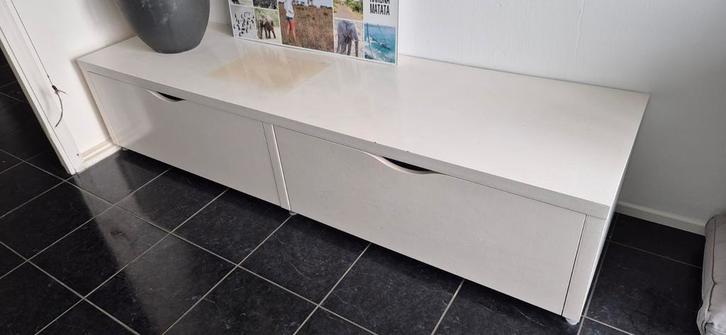 Wit gelakt dressoir/tv meubel, Huis en Inrichting, Kasten | Televisiemeubels, Gebruikt, Minder dan 100 cm, 50 tot 100 cm, Overige houtsoorten