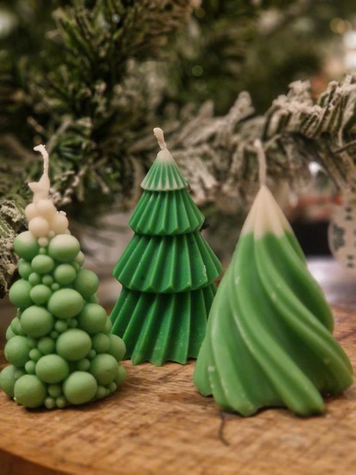 Handgemaakte Kerstboom Sojawas Geurkaarsen - 2+1 Gratis!, Huis en Inrichting, Woonaccessoires | Kandelaars en Kaarsen, Nieuw, Kaars
