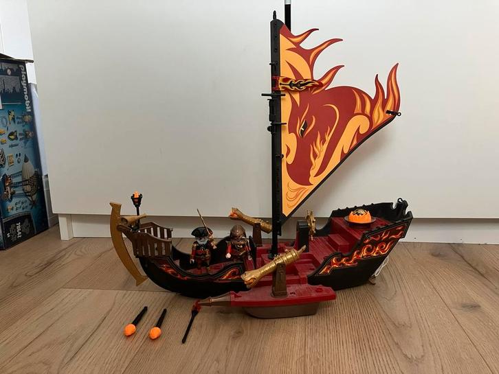 Playmobil Novelmore Vuurschip 70641, Kinderen en Baby's, Speelgoed | Playmobil, Zo goed als nieuw, Ophalen of Verzenden
