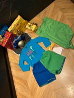 Pietenpak hulp Piet set maat 116 groen blauw Sinterklaas, Diversen, Sinterklaas, Ophalen of Verzenden, Zo goed als nieuw