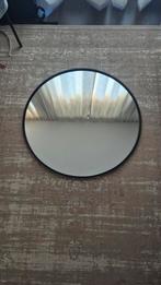 Grote ronde Spiegel met Zwarte Rand, diameter: 80cm, Ophalen of Verzenden, Zo goed als nieuw, Minder dan 100 cm, Ovaal