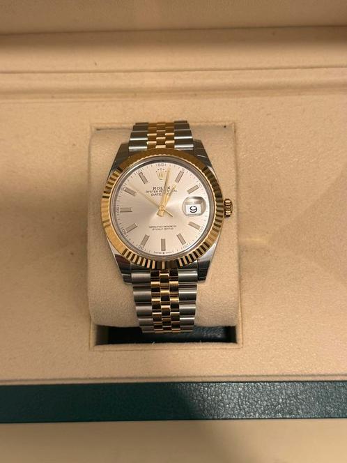 Rolex datejust 41mm, Ongedragen, gedeeltelijk in sticker s,, Sieraden, Tassen en Uiterlijk, Horloges | Heren, Nieuw, Polshorloge
