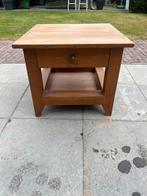 Eiken bijzettafel, Huis en Inrichting, Tafels | Bijzettafels, Gebruikt, Vierkant, 55 tot 75 cm, Hout