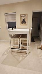 Hoge eettafel 120 cm x 80 cm 4 personen inclusief stoelen, Huis en Inrichting, Tafels | Eettafels, Ophalen, 100 tot 150 cm, 50 tot 100 cm