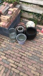 Diverse bloempotten, Tuin en Terras, Bloempotten, Ophalen, Overige materialen, Rond, Binnen