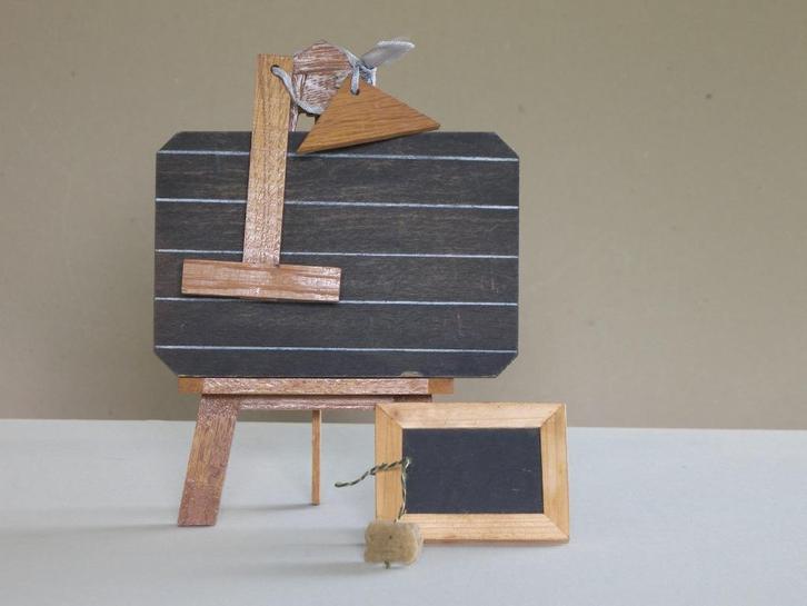 houten ezel met schoolbord, meetlat, driehoek, Antiek en Kunst, Antiek | Speelgoed, Ophalen of Verzenden